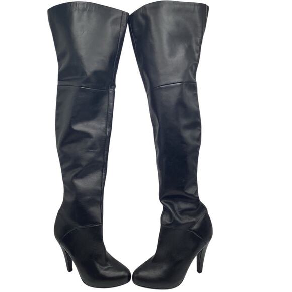 Colin Stuart Women's Black Over-The-Knee High Heel Boots Size 6 B - Picture 1 of 9